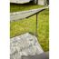 Camping-Sonnenliege 'Natura' klappbar mit Sonnendach grau 69 x 43 x 200 cm