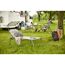 Camping-Sonnenliege 'Natura' klappbar mit Sonnendach grau 69 x 43 x 200 cm