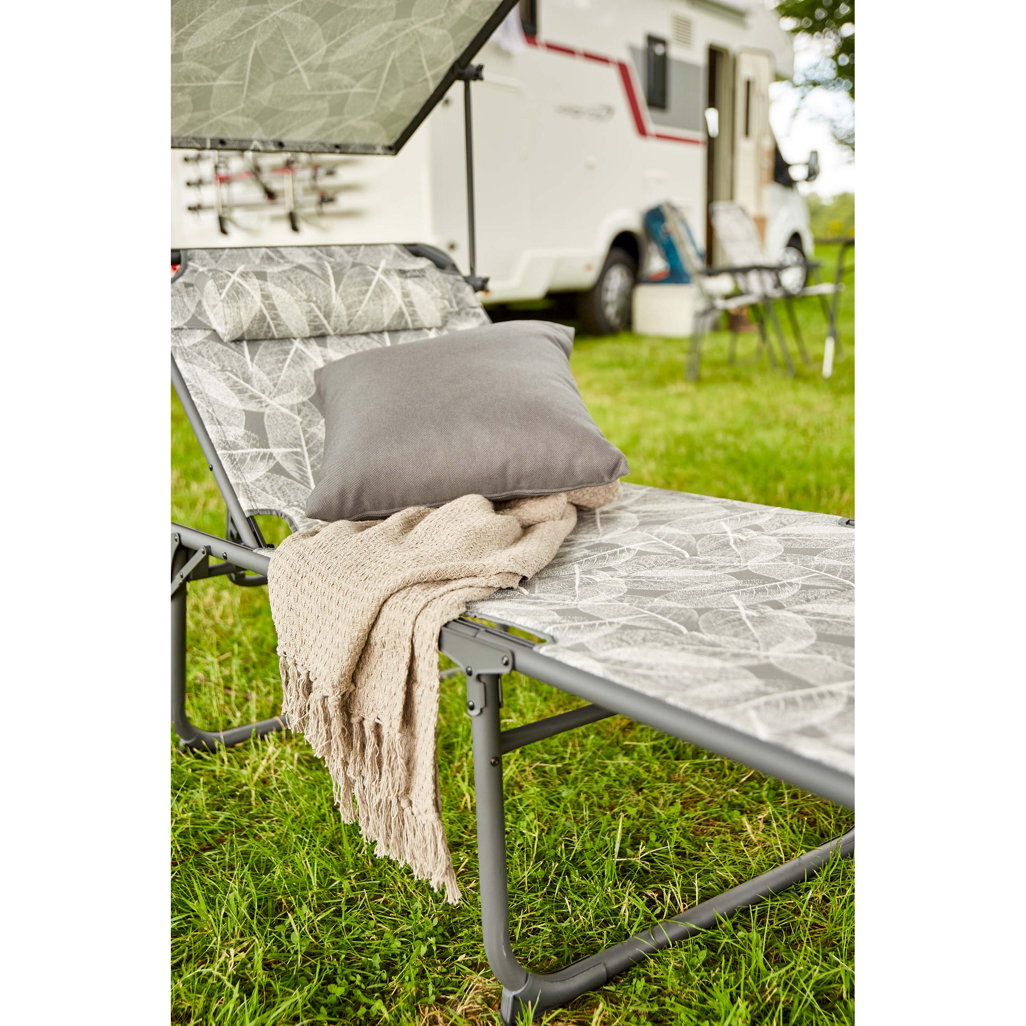 Camping-Sonnenliege 'Natura' grau 200 x 69 x 43 cm + product picture