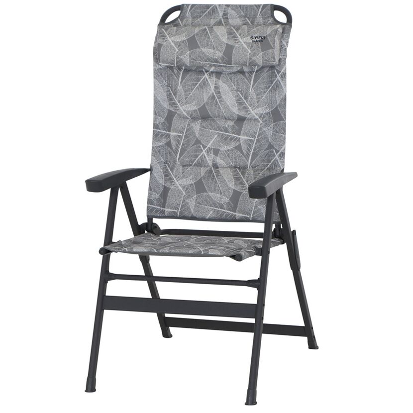 Campingstuhl 'Natura' klappbar Aluminium grau 61 x 121 x 40 cm