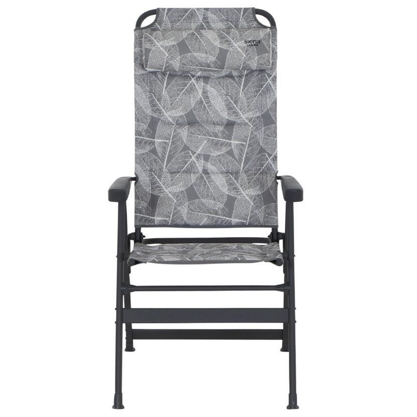 Campingstuhl 'Natura' klappbar Aluminium grau 61 x 121 x 40 cm