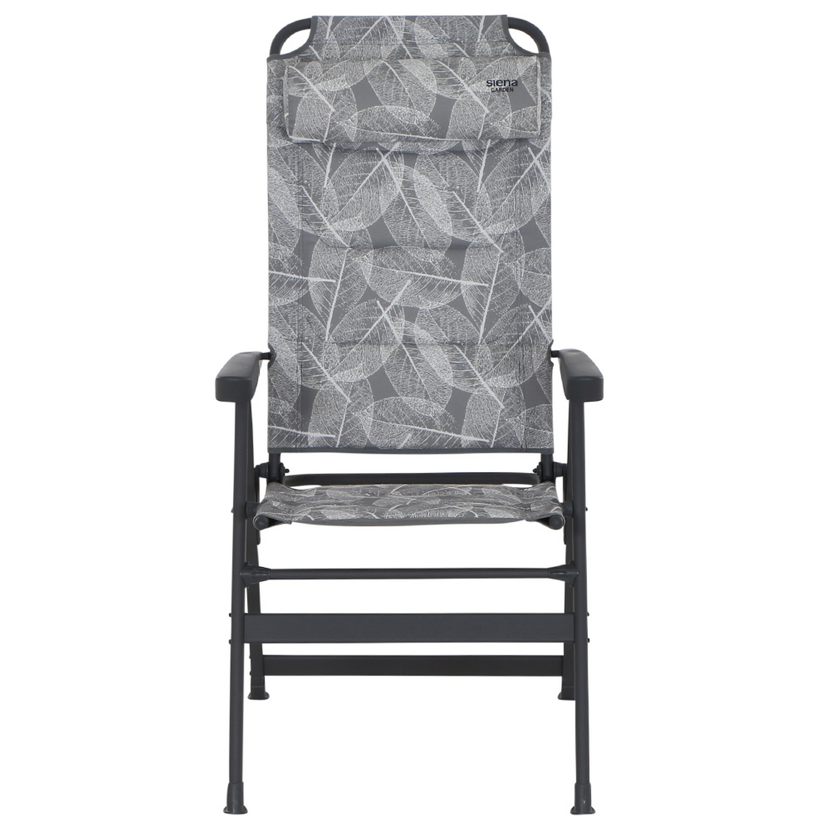 Campingstuhl 'Natura' klappbar Aluminium grau 61 x 121 x 40 cm