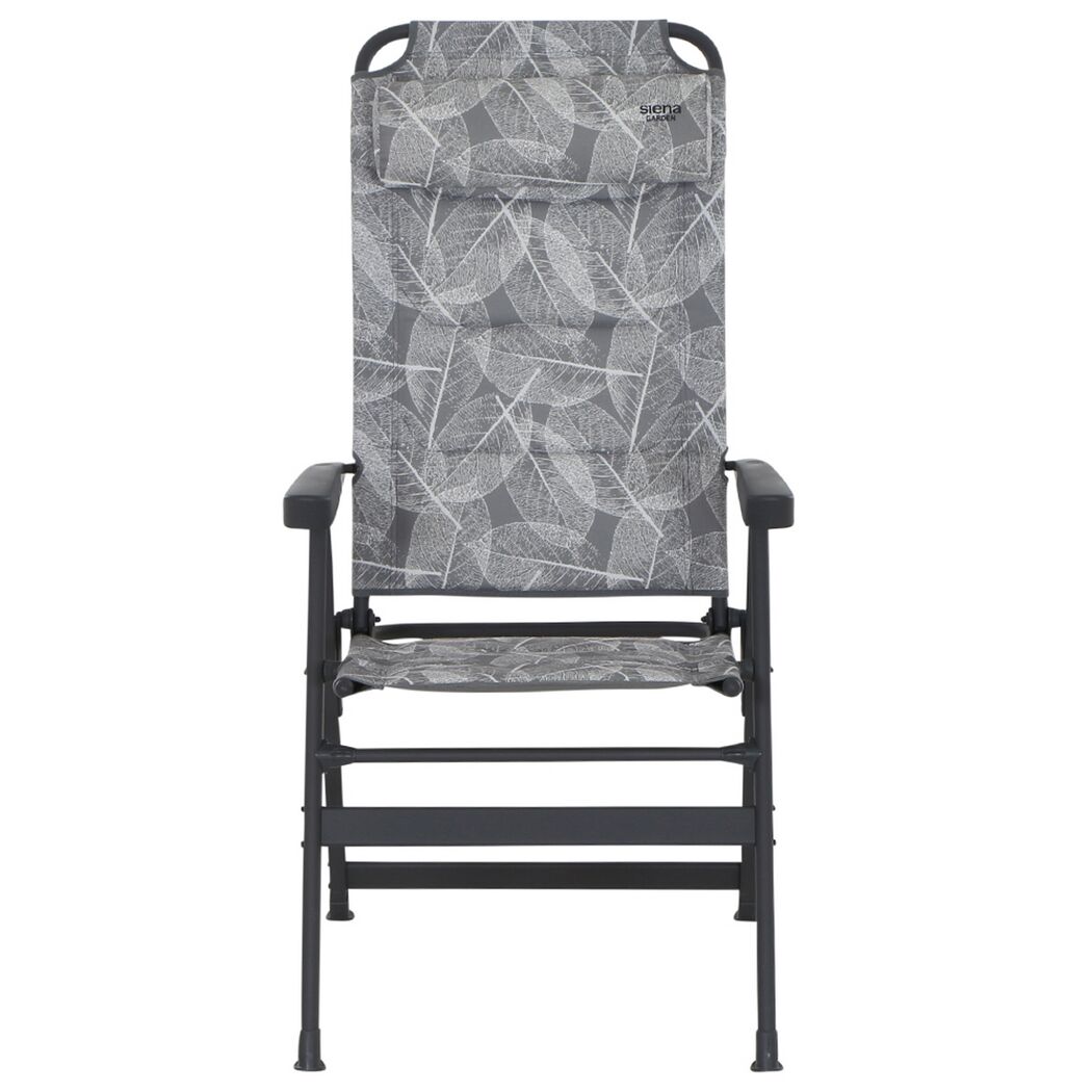 Campingstuhl 'Natura' klappbar Aluminium grau 61 x 121 x 40 cm