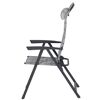 Campingstuhl 'Natura' klappbar Aluminium grau 61 x 121 x 40 cm