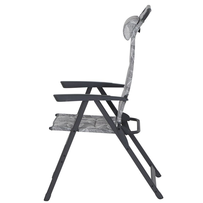 Campingstuhl 'Natura' klappbar Aluminium grau 61 x 121 x 40 cm