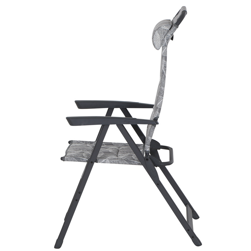 Campingstuhl 'Natura' klappbar Aluminium grau 61 x 121 x 40 cm