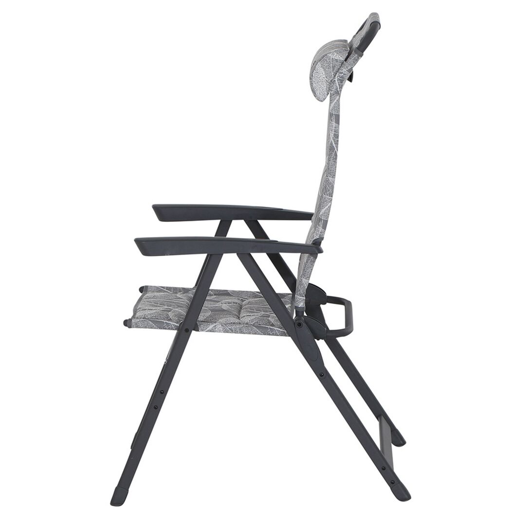 Campingstuhl 'Natura' klappbar Aluminium grau 61 x 121 x 40 cm
