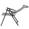 Campingstuhl 'Natura' klappbar Aluminium grau 61 x 121 x 40 cm