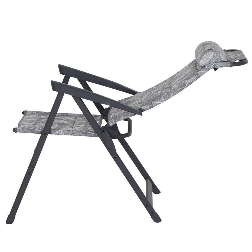 Campingstuhl 'Natura' klappbar Aluminium grau 61 x 121 x 40 cm