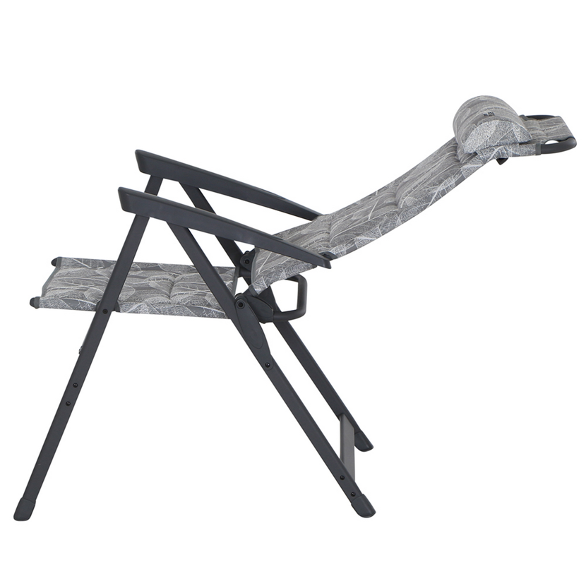 Campingstuhl 'Natura' klappbar Aluminium grau 61 x 121 x 40 cm