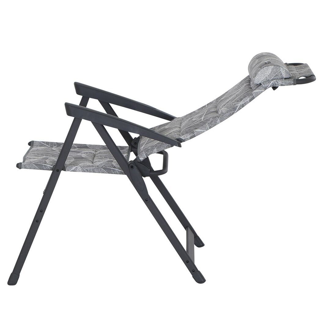Campingstuhl 'Natura' klappbar Aluminium grau 61 x 121 x 40 cm