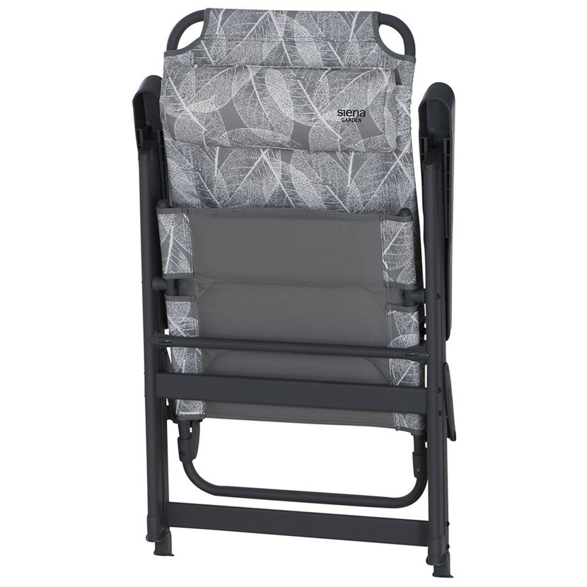 Campingstuhl 'Natura' klappbar Aluminium grau 61 x 121 x 40 cm