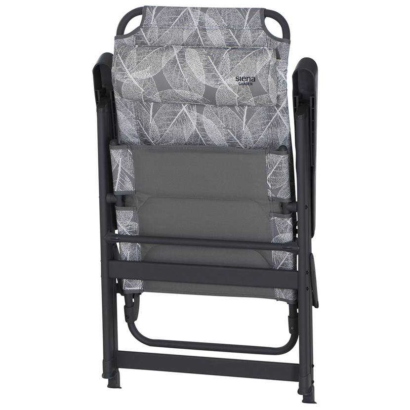 Campingstuhl 'Natura' klappbar Aluminium grau 61 x 121 x 40 cm