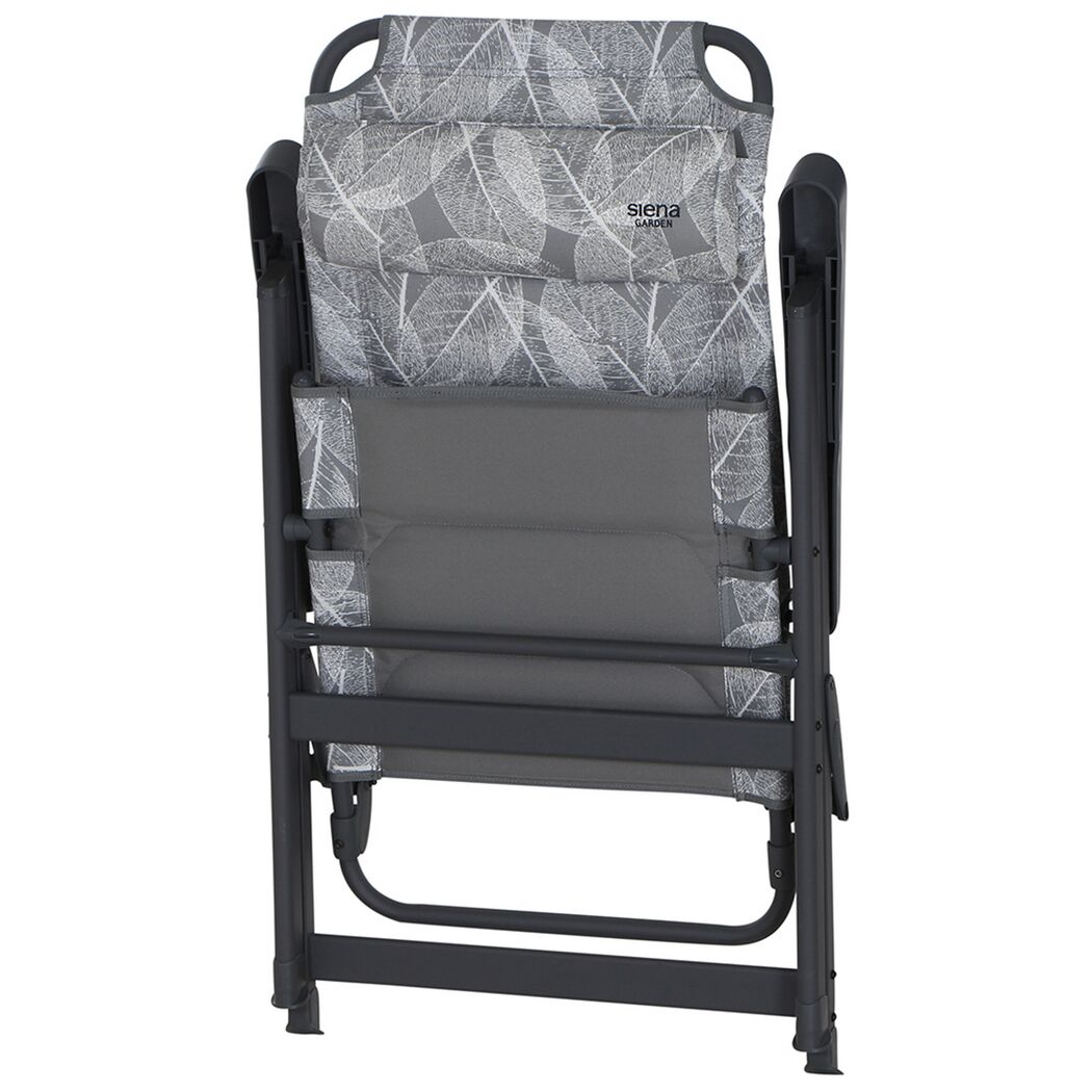 Campingstuhl 'Natura' klappbar Aluminium grau 61 x 121 x 40 cm