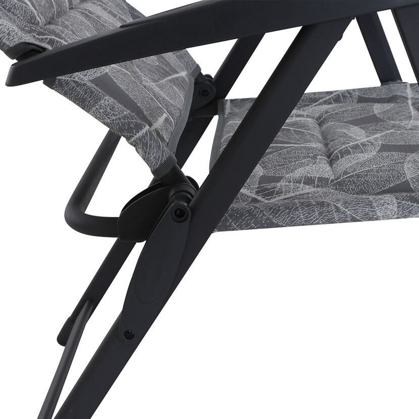 Campingstuhl 'Natura' klappbar Aluminium grau 61 x 121 x 40 cm