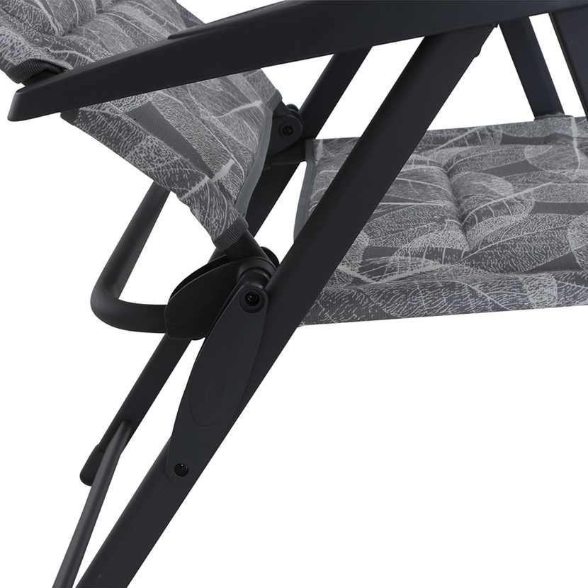 Campingstuhl 'Natura' klappbar Aluminium grau 61 x 121 x 40 cm