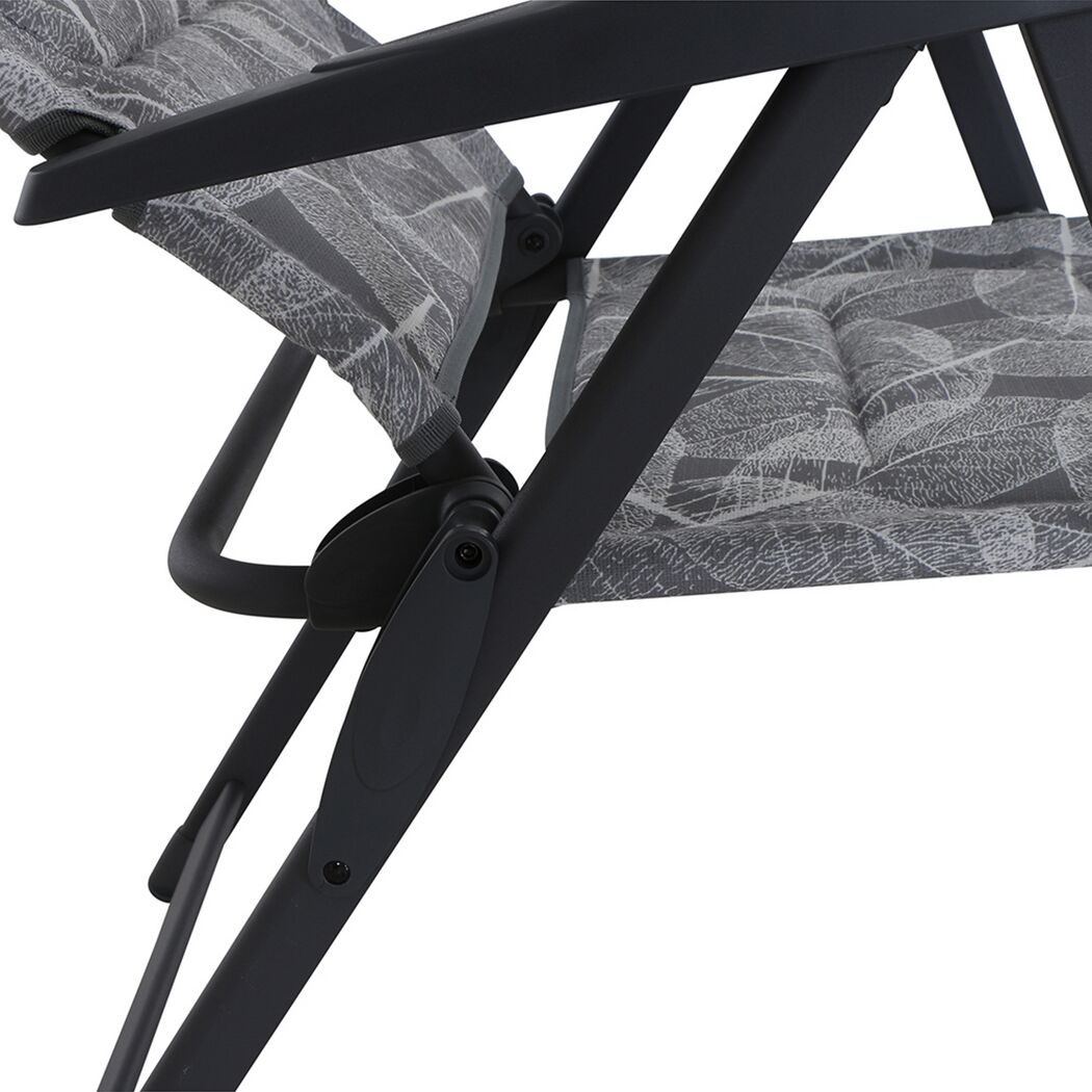 Campingstuhl 'Natura' klappbar Aluminium grau 61 x 121 x 40 cm