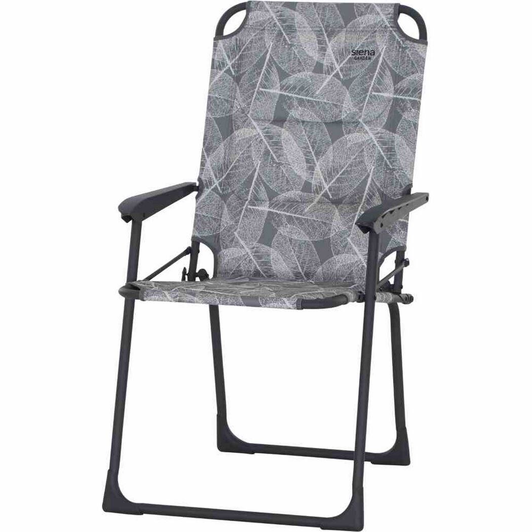 Campingstuhl 'Natura' klappbar Aluminium grau 57,5 x 100 x 45 cm