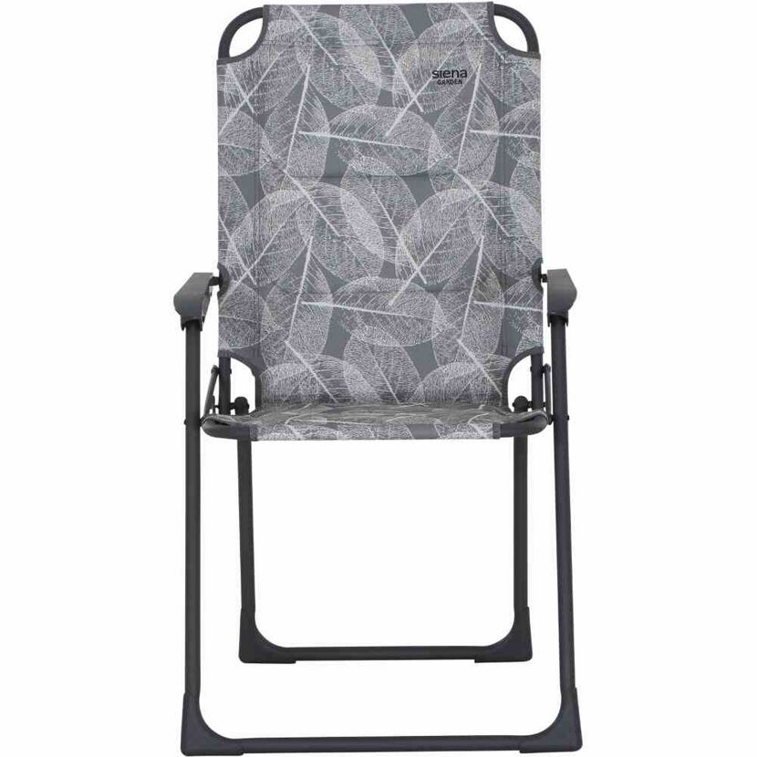 Campingstuhl 'Natura' klappbar Aluminium grau 57,5 x 100 x 45 cm