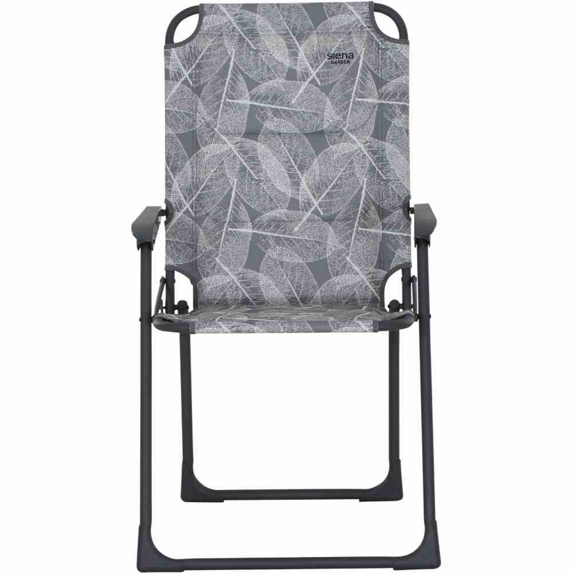 Campingstuhl 'Natura' klappbar Aluminium grau 57,5 x 100 x 45 cm