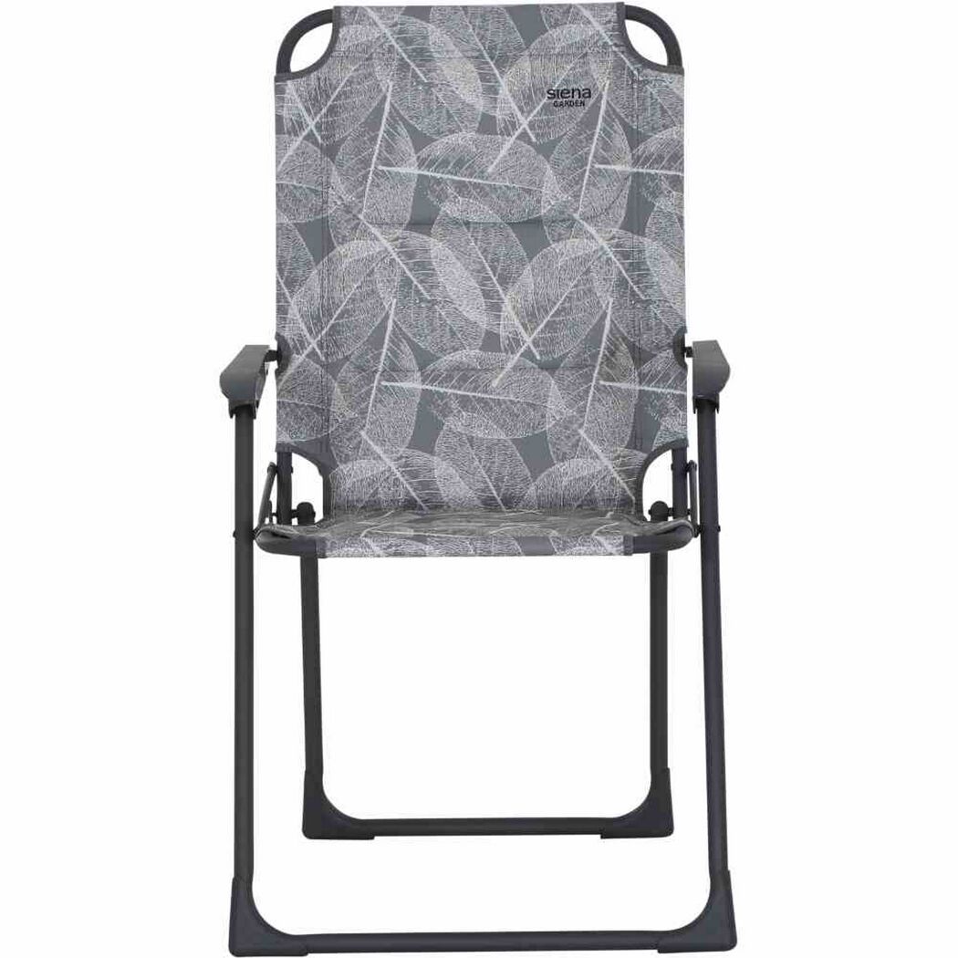 Campingstuhl 'Natura' klappbar Aluminium grau 57,5 x 100 x 45 cm