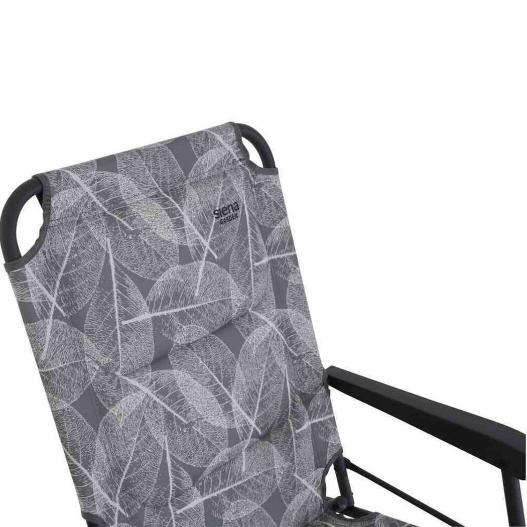 Campingstuhl 'Natura' klappbar Aluminium grau 57,5 x 100 x 45 cm