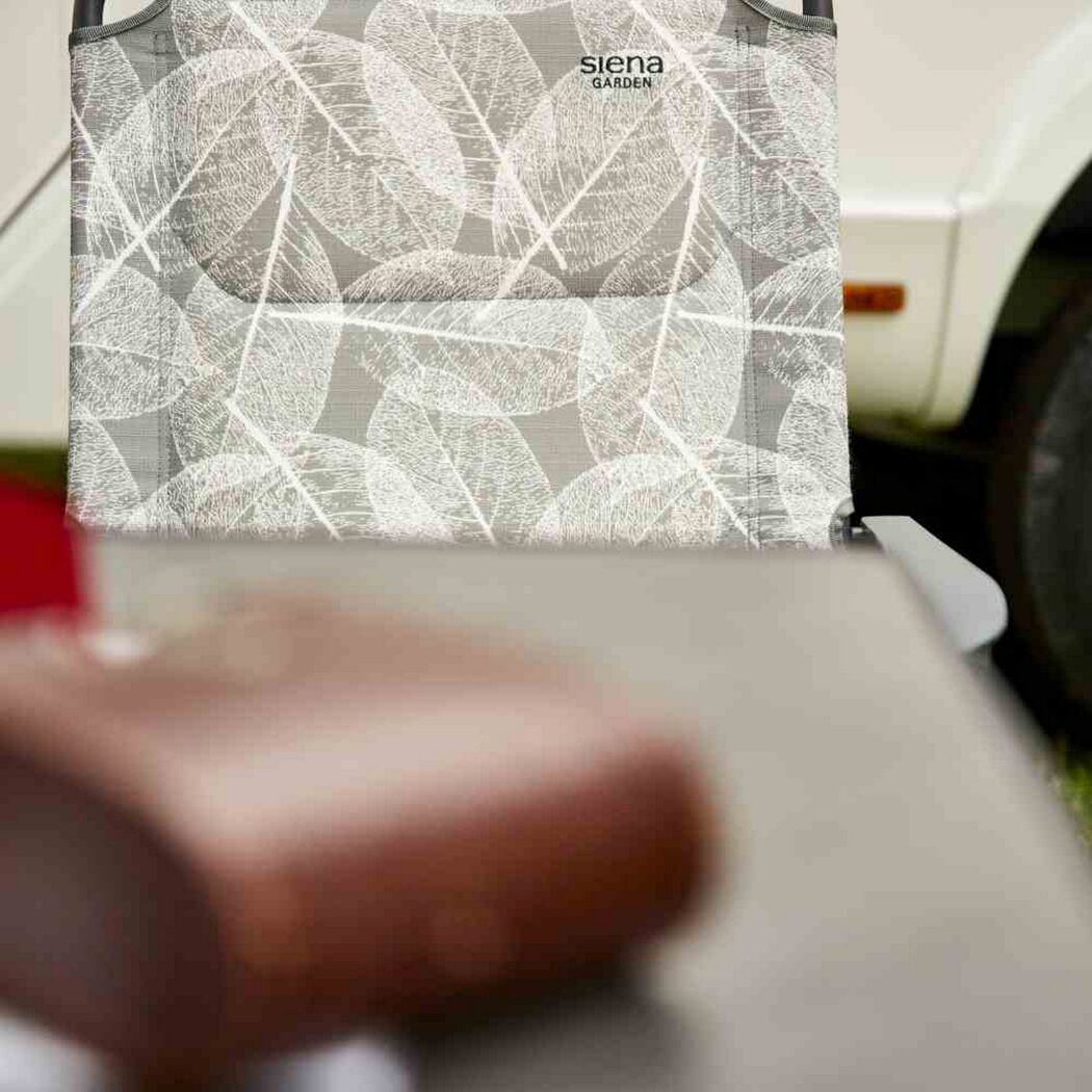 Campingstuhl 'Natura' klappbar Aluminium grau 57,5 x 100 x 45 cm