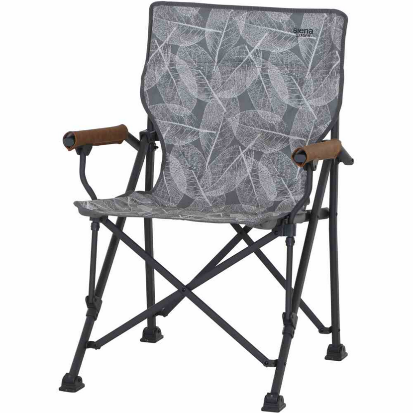 Campingstuhl 'Natura' klappbar Aluminium grau 64 x 91 x 46 cm