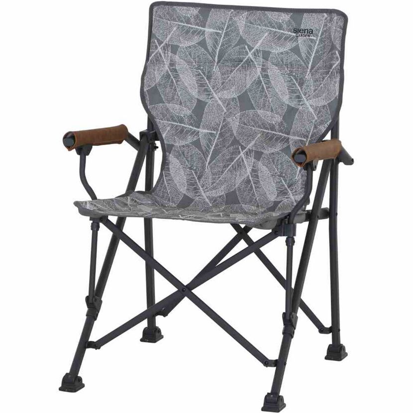 Campingstuhl 'Natura' klappbar Aluminium grau 64 x 91 x 46 cm