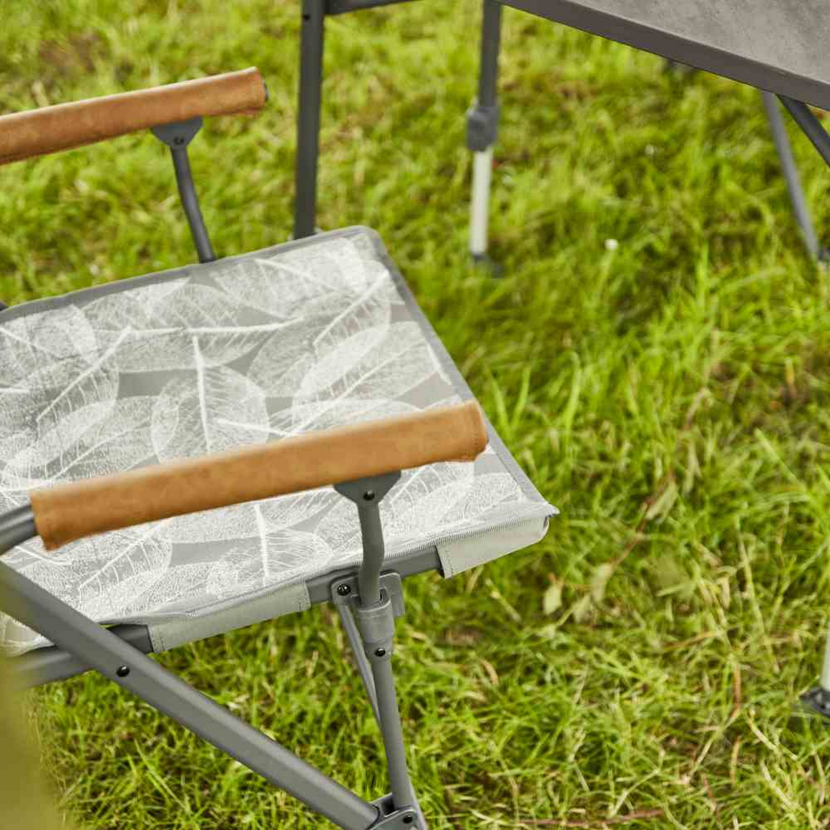 Campingstuhl 'Natura' klappbar Aluminium grau 64 x 91 x 46 cm