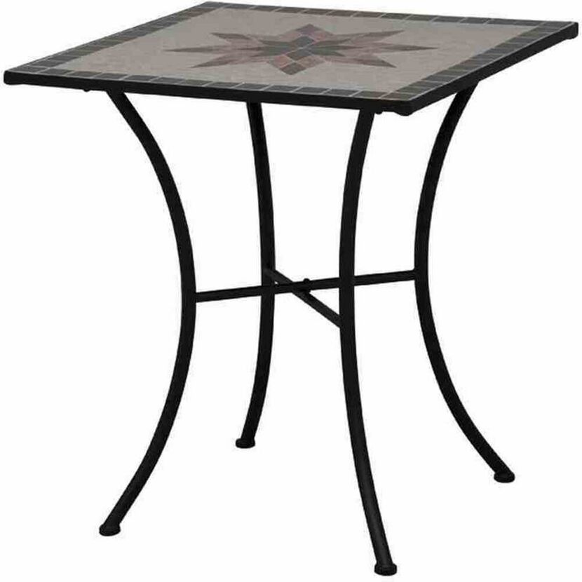 Gartentisch 'Stella' Stahl/Keramik 64 x 71 x 64 cm