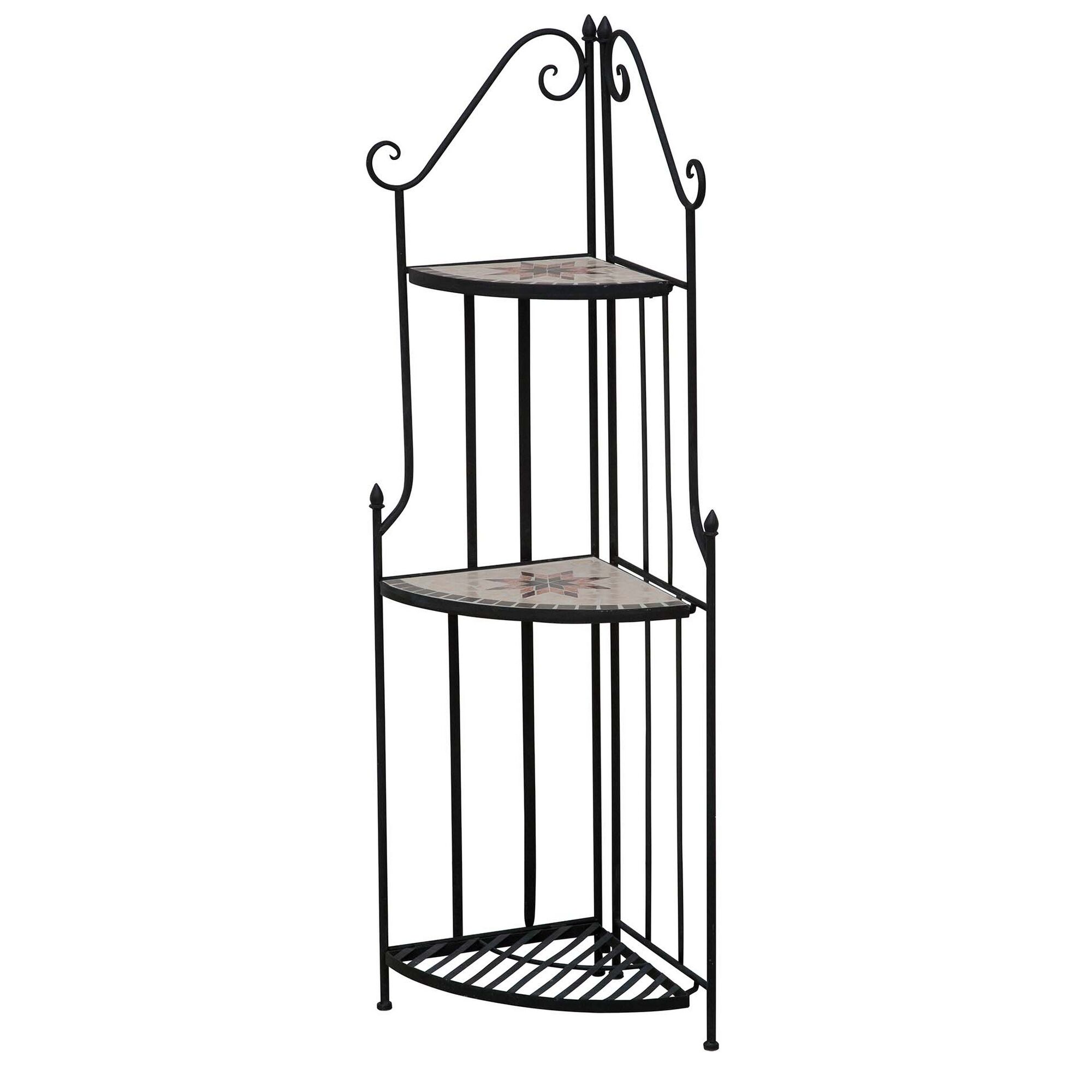 Eckregal Stella mit drei Ablagen