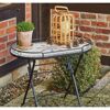 Gartentisch 'Stella' klappbar Stahl/Keramik 68 x 60 x 41 cm