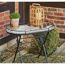 Gartentisch 'Stella' klappbar Stahl/Keramik 68 x 60 x 41 cm