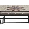 Gartentisch 'Stella' klappbar Stahl/Keramik 68 x 60 x 41 cm