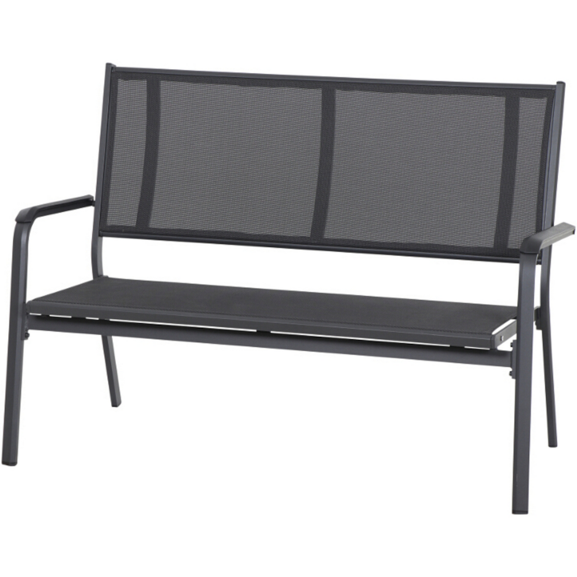 Gartenbank 'Tesoro' anthrazit 67 x 138,5 x 97 cm