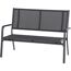 Gartenbank 'Tesoro' 2-Sitzer Aluminium anthrazit 138,5 x 97 x 67 cm