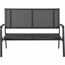 Gartenbank 'Tesoro' 2-Sitzer Aluminium anthrazit 138,5 x 97 x 67 cm