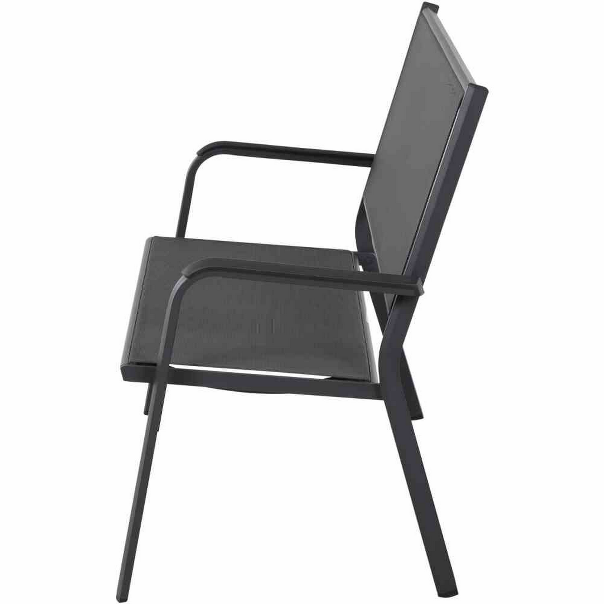 Gartenbank 'Tesoro' anthrazit 67 x 138,5 x 97 cm