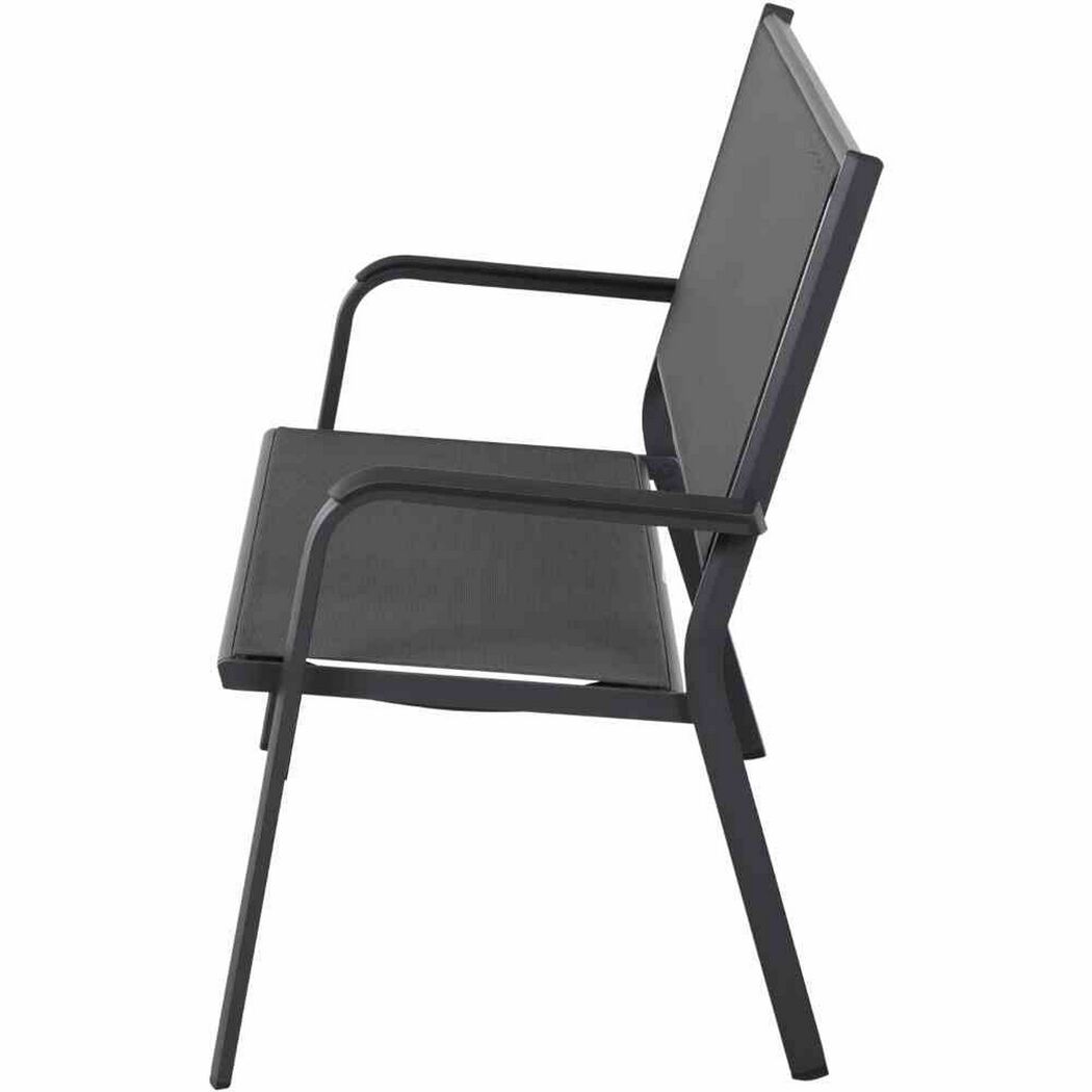 Gartenbank 'Tesoro' 2-Sitzer Aluminium anthrazit 138,5 x 97 x 67 cm