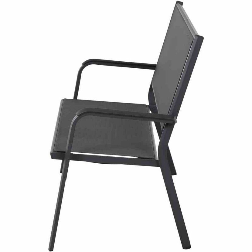 Gartenbank 'Tesoro' 2-Sitzer Aluminium anthrazit 138,5 x 97 x 67 cm