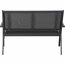 Gartenbank 'Tesoro' 2-Sitzer Aluminium anthrazit 138,5 x 97 x 67 cm