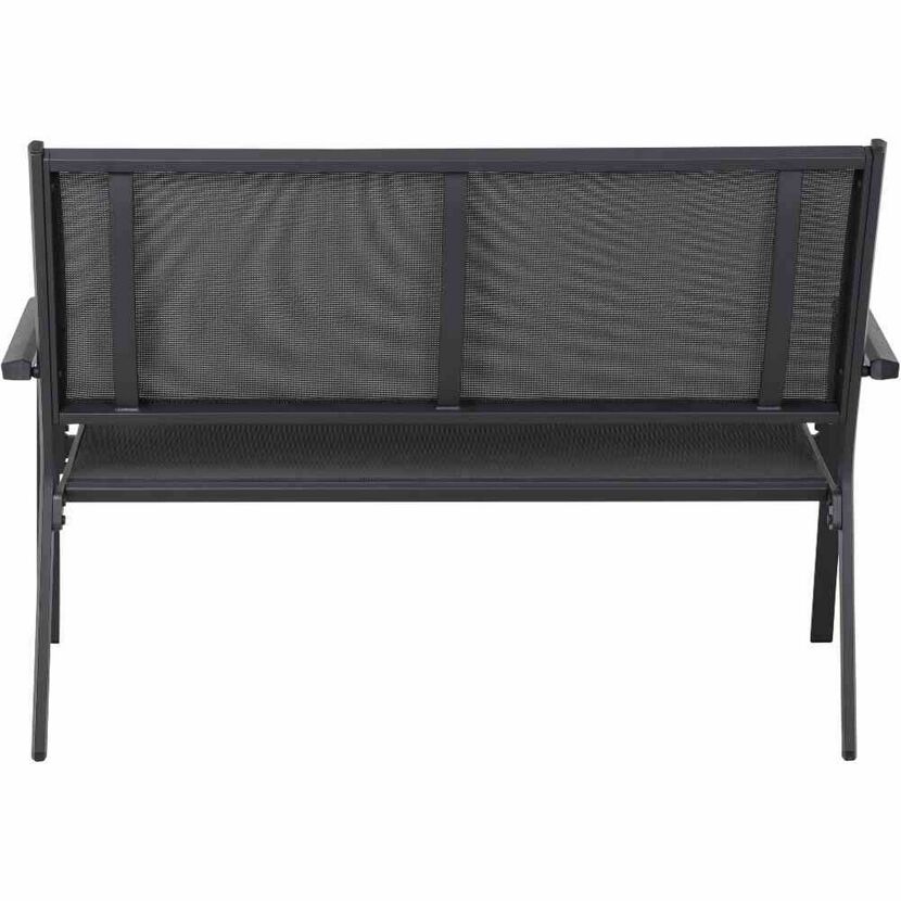 Gartenbank 'Tesoro' 2-Sitzer Aluminium anthrazit 138,5 x 97 x 67 cm