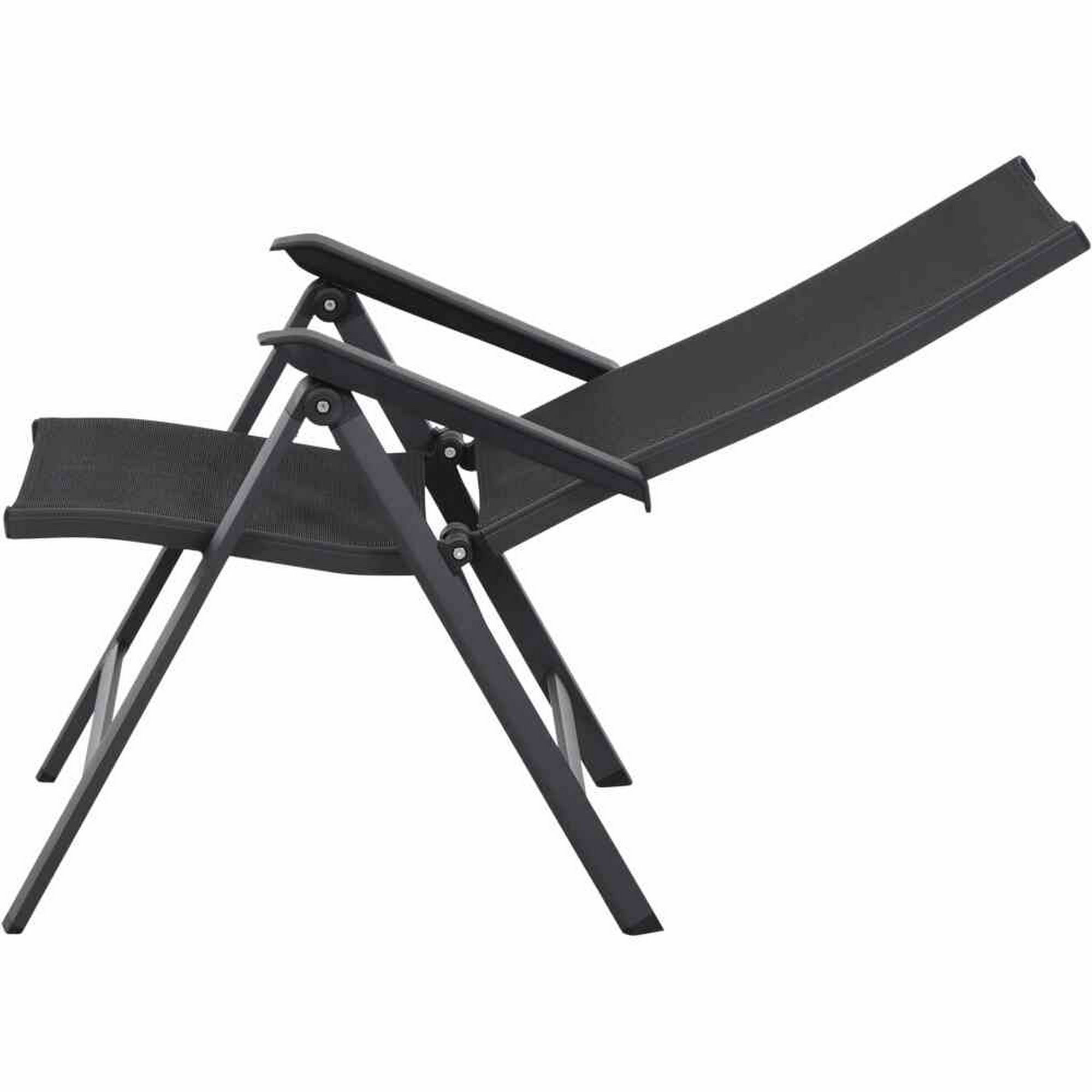 Klappsessel 'Tesoro' anthrazit 68 x 59 x 110 cm