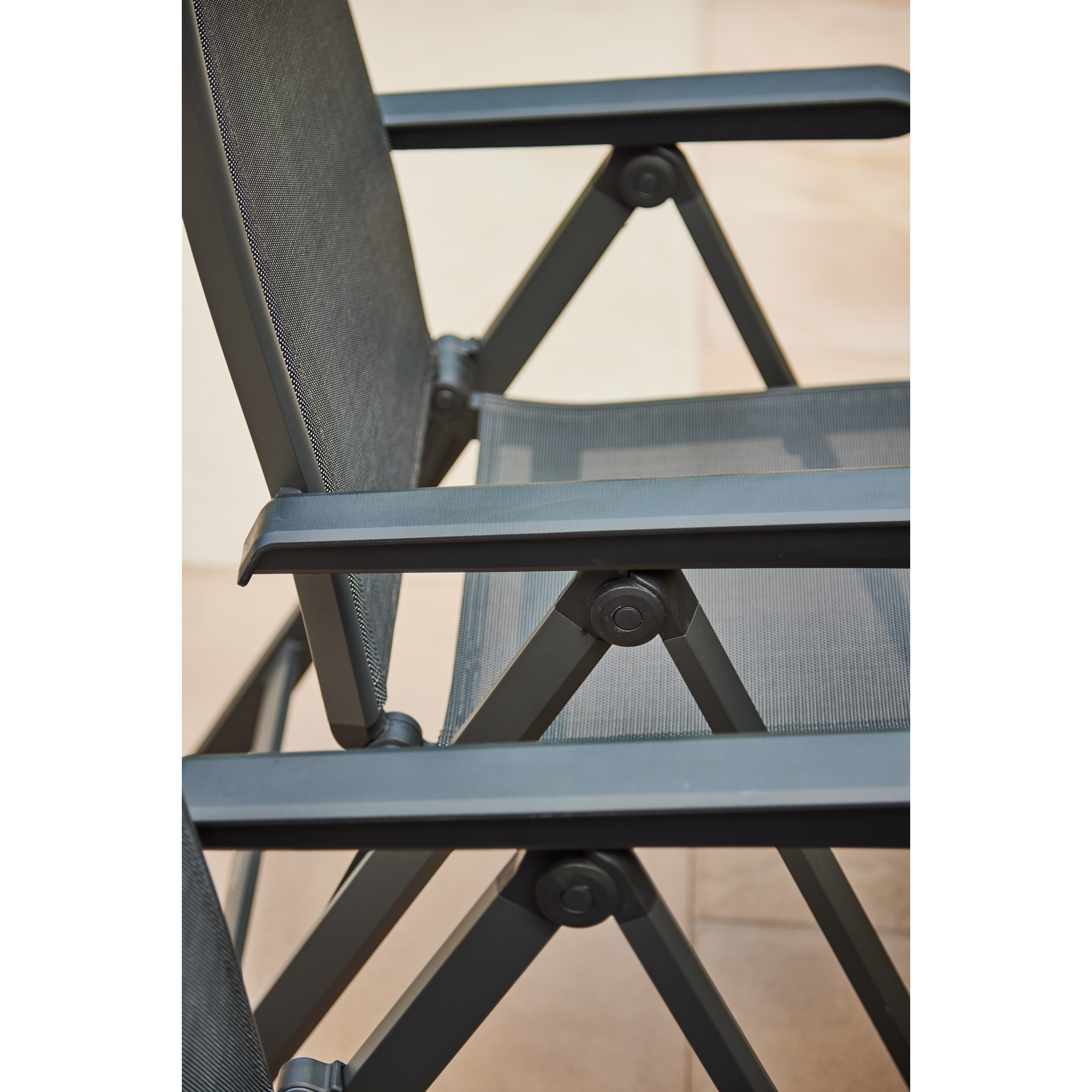 Klappsessel 'Tesoro' anthrazit 68 x 59 x 110 cm