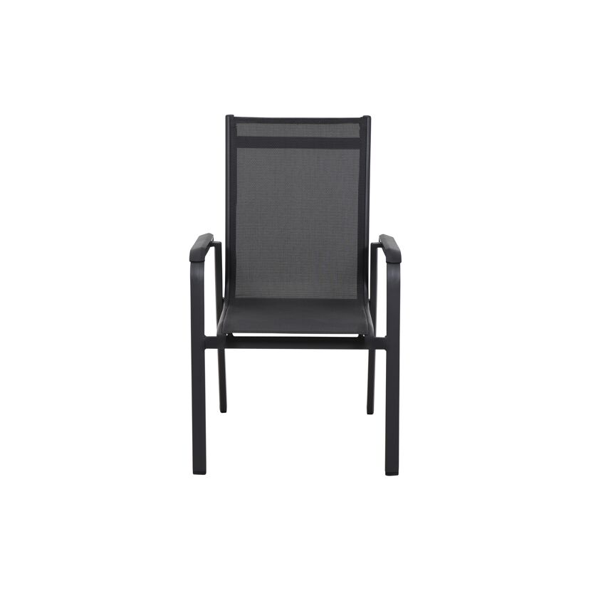 Gartenstuhl 'Tesoro' stapelbar Aluminium anthrazit 62,54 x 98 x 68 cm