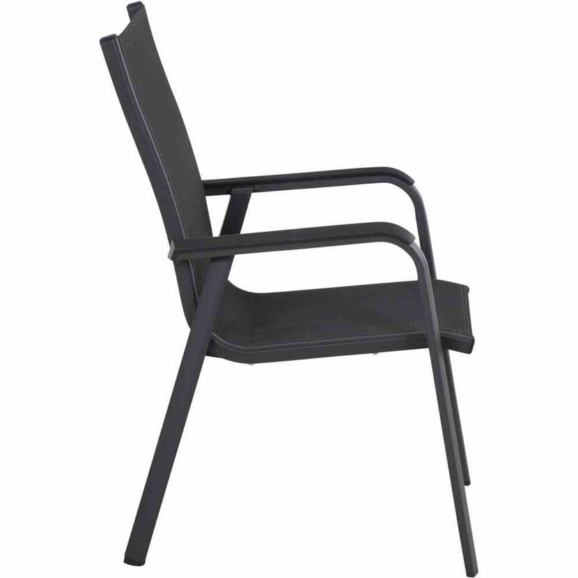 Gartenstuhl 'Tesoro' stapelbar Aluminium anthrazit 62,54 x 98 x 68 cm