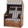 Strandkorb 'Trend 10+' 2-Sitzer Akazienholz braun/beige 101 x 165 x 80 cm
