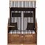 Strandkorb 'Trend 10+' 2-Sitzer Akazienholz braun/beige 101 x 165 x 80 cm