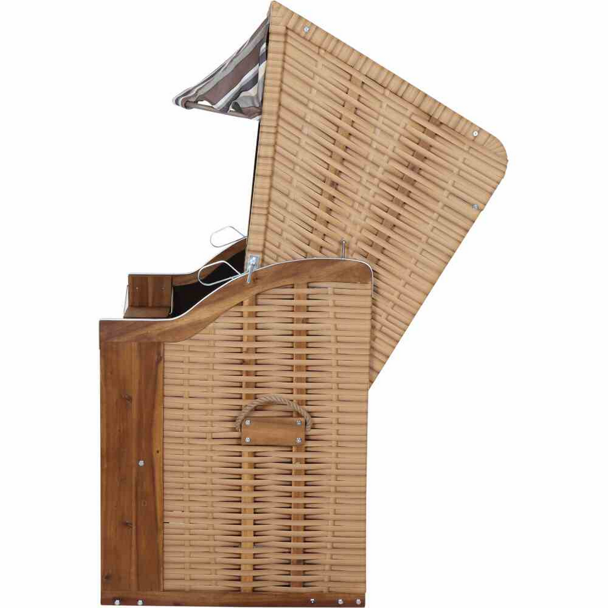 Strandkorb 'Trend 10+' Akazie braun/beige 120 x 80 x 165 cm